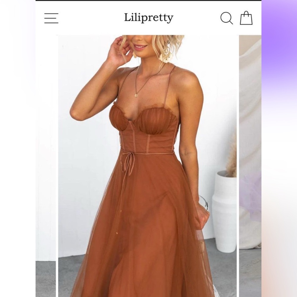 Rust Tulle Dress